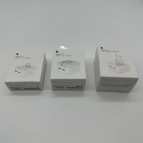 35W Dual USB-C Port Compact Power Adapter with Lightning Cable